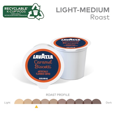 Lavazza Caramel Biscotti Coffee Keurig® K-Cup® Pods, Light Roast, 22/Box (5000384732)