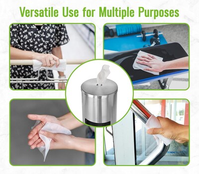 Alpine Industries Universal Floor Stand Wet Wipe Dispenser, Stainless Steel (ALP4777)
