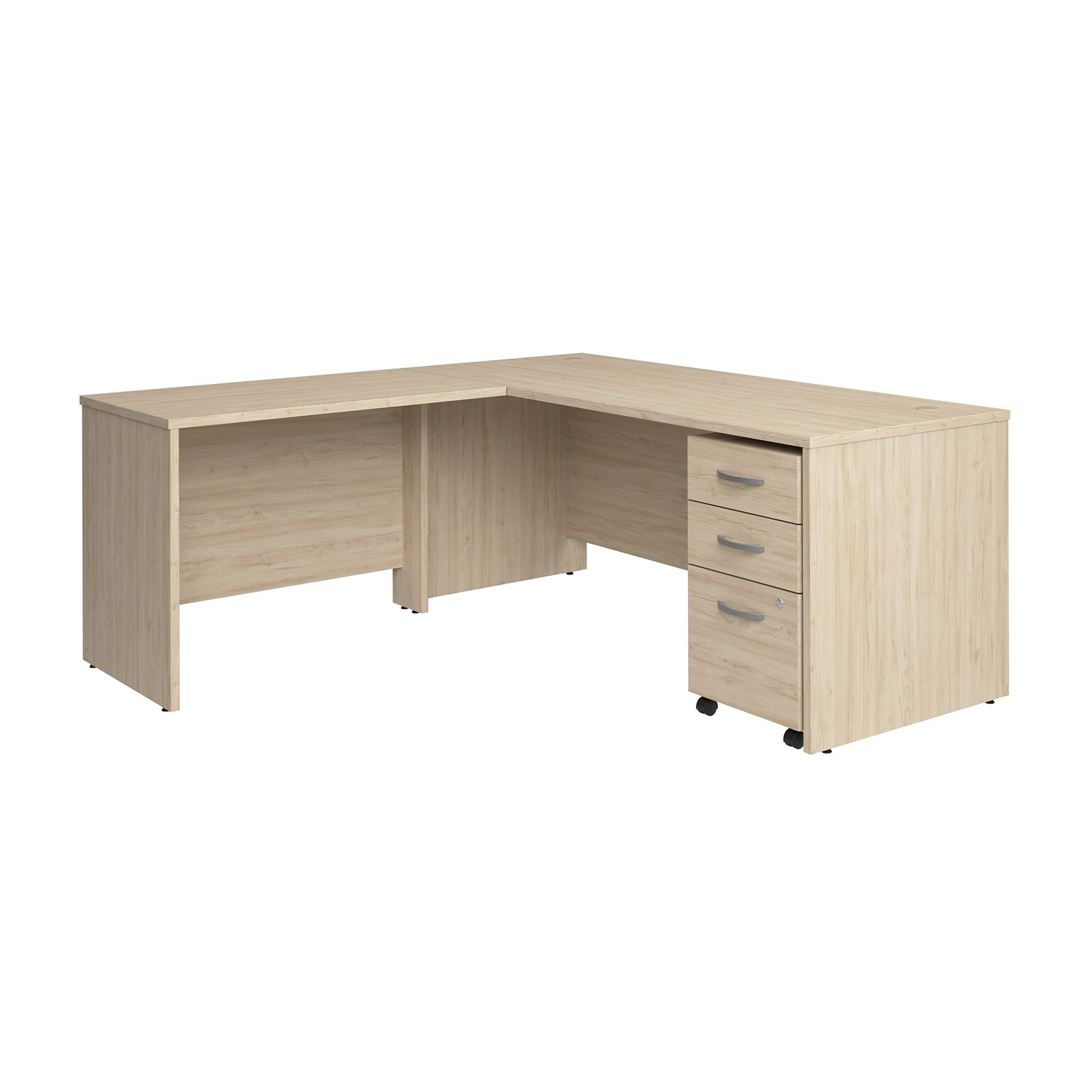 Bush Business Furniture Studio C 72W L Shaped Desk with Drawers, Natural Elm (STC007NESU)