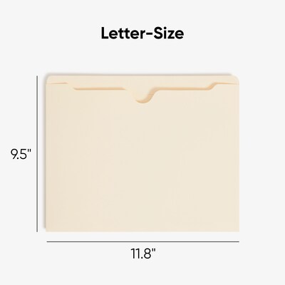 Smead Recycled Reinforced File Jacket, Letter Size, Manila, 100/Box (75500)
