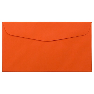 JAM Paper #6 3/4 Business Envelope, 3 5/8 x 6 1/2, Orange, 100/Pack (1536483D)