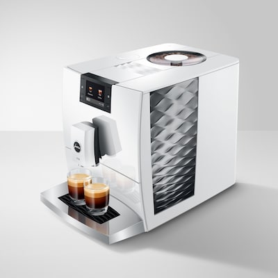 Jura C9 2-Cups Coffee & Espresso Machine Combination, Piano White (15738)
