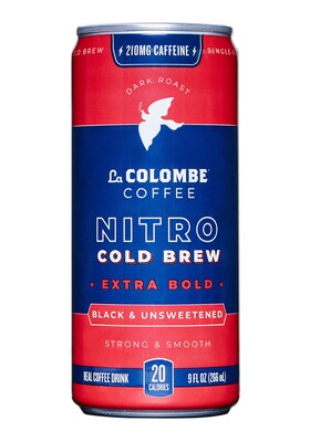 La Colombe Nitro Extra Bold Caffeinated Cold Brew Coffee, Dark Roast, 9 fl. oz., 12/Carton (PPPURC12