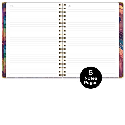 2027 Excello Brands 7.8" x 9" Weekly & Monthly Standard Planner, Paperboard Cover, Pastel Peacock (FSHN-CY27-79-61)