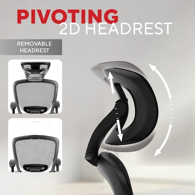 Staples Hyken Ergonomic Mesh Swivel Task Chair, Black (ST63137)