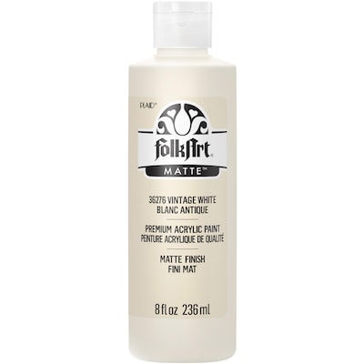 FolkArt Acrylic Paint Matte, 8oz., Vintage White, 3/Pack (FLK36276-3)