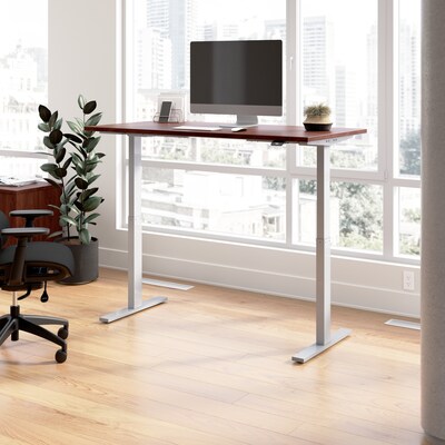 Bush Business Furniture Move 60 Series 60W Electric Height Adjustable Standing Desk, Hansen Cherry