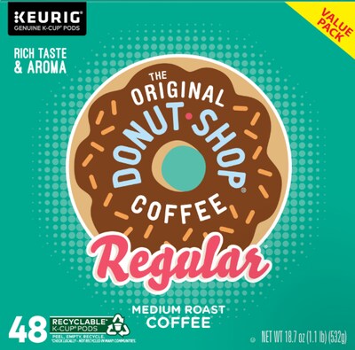The Original Donut Shop Regular Coffee Keurig® K-Cup® Pods, Medium Roast, 48/Box (81907/15154)