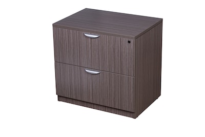 Boss Office Products 66" U-Shaped Desk with Lateral File, Driftwood (GROUPA18-DW)