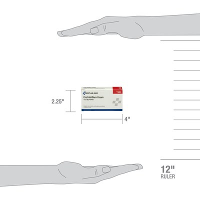 First Aid Only 0.13% Benzalkonium Chloride Antiseptic Burn Cream, 12/Box (13-006)