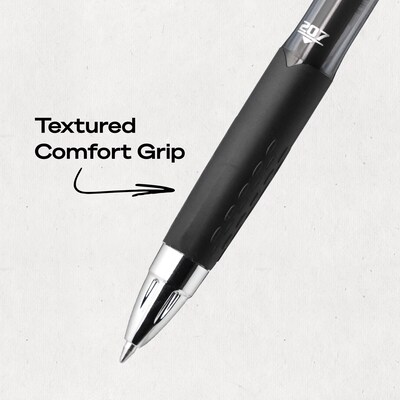 uniball 207 Retractable Gel Pens, Medium Point, 0.7mm, Black Ink, 8/Pack (1756584)
