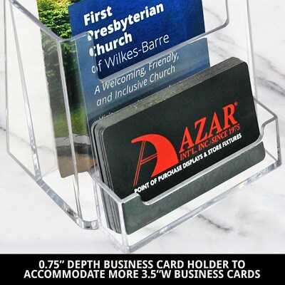 Azar Brochure Holder, Floor-Standing, Front Loading, Clear, Acrylic, 50/Pack (252922-50PK)