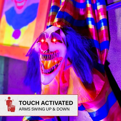 Haunted Hill Farm Animatronic Hanging Upside Down Clown (HHCLOWN-39HLSA)