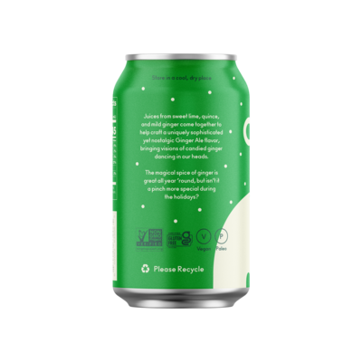 Olipop Prebiotic Ginger Ale, 12 fl. oz., 12 Cans/Carton (ICO63906)