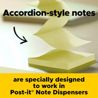 Post-it Pop-up Notes, 3" x 3", Canary Collection, Lined, 100 Sheet/Pad, 6 Pads/Pack (R335)