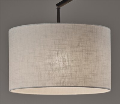 Adesso Chrystie 83.5"H Black Floor Lamp with Drum Shade (4053-01)