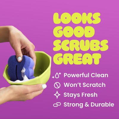 Brite by Scotch-Brite Scrub & Wipe with Drain and Dry Stand, 1/Pack (BRSS-3)