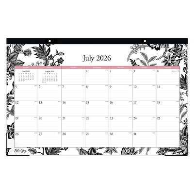 2026-2027 Blue Sky Analeis 11 x 17 Academic Monthly Wall Calendar, Black/White (130617-A27)