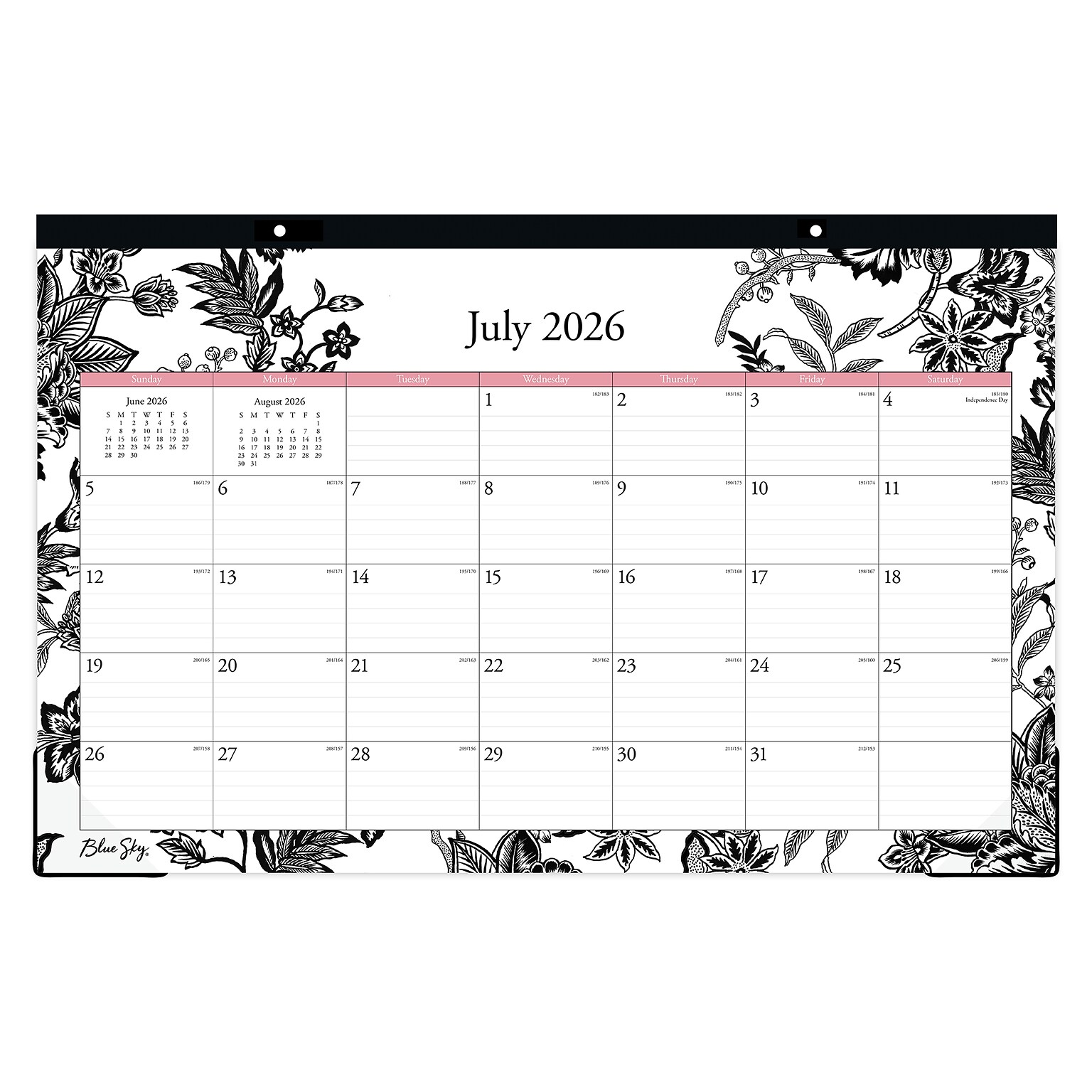 2026-2027 Blue Sky Analeis 11 x 17 Academic Monthly Wall Calendar, Black/White (130617-A27)