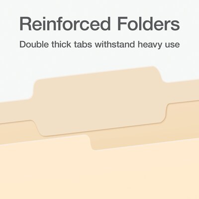 Pendaflex Heavy Duty File Folder, 1-Tab, Legal Size, Manila, 100/Box (1007056)