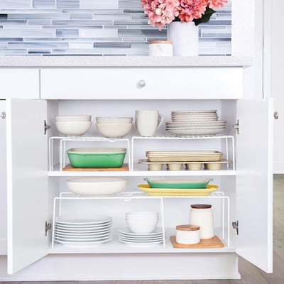 Better Houseware Coated Steel Large Expanding Shelf, White (BTH1802)