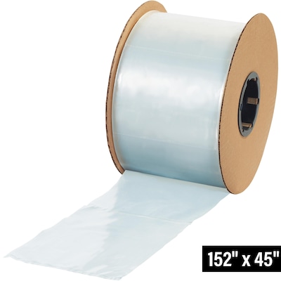 152 x 45 Layflat Poly Bag, Bags on a Roll 3 Mil, Clear, 35/Roll (PFC3219)