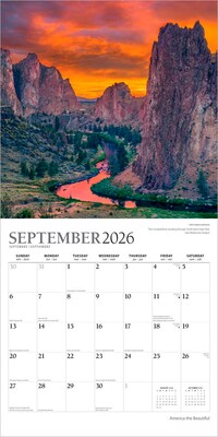 2026 Plato America the Beautiful 12" x 12" Monthly Wall Calendar (9798330706600)