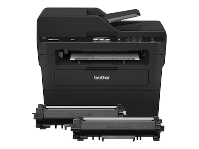 Brother MFC-L2750DW XL Bundle Wireless Black & White Laser All-In-One Printer, Refresh Subscription