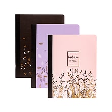 Pukka Pad Rochelle & Jess Composition Notebooks, 7.5 x 9.75, College Ruled, 70 Sheets, Assorted Co