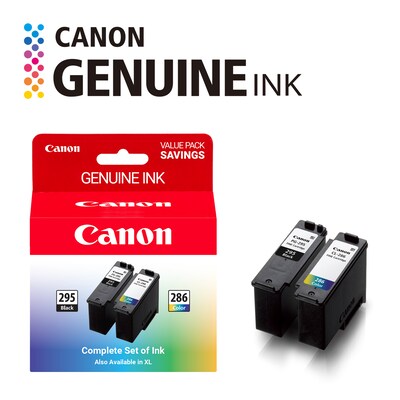 Canon PG-295/CL-286 Black/Tri-Color Standard Yield Ink Cartridge, 2/Pack (7165C004)