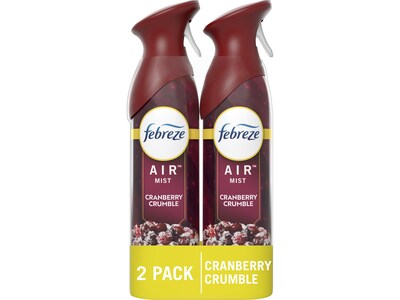 Febreze AIR Aerosol Air Freshener, Cranberry Crumble Scent, 8.8 Fl. Oz., 2/Pack (03207)