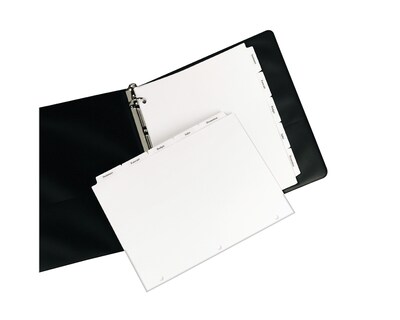 Avery Copier Tab Dividers, Double Reverse Collated, 5-Tab, White, 30 Sets/Box (20406)