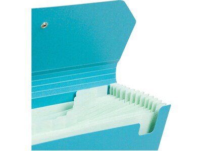 U Brands U-Eco Poly Expandable Folder, 13-Pocket, Letter Size, Ocean Blue (6594U01-12)