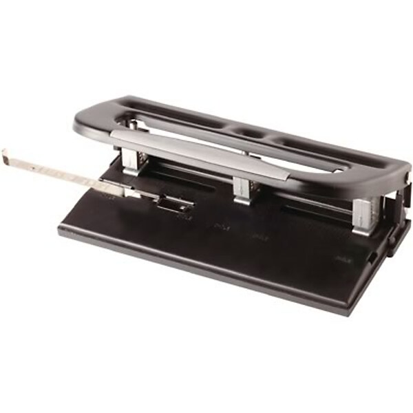 Officemate Heavy Duty 3-Hole Punch with Padded Handle, 40 Sheet Capacity,  Black (90089)