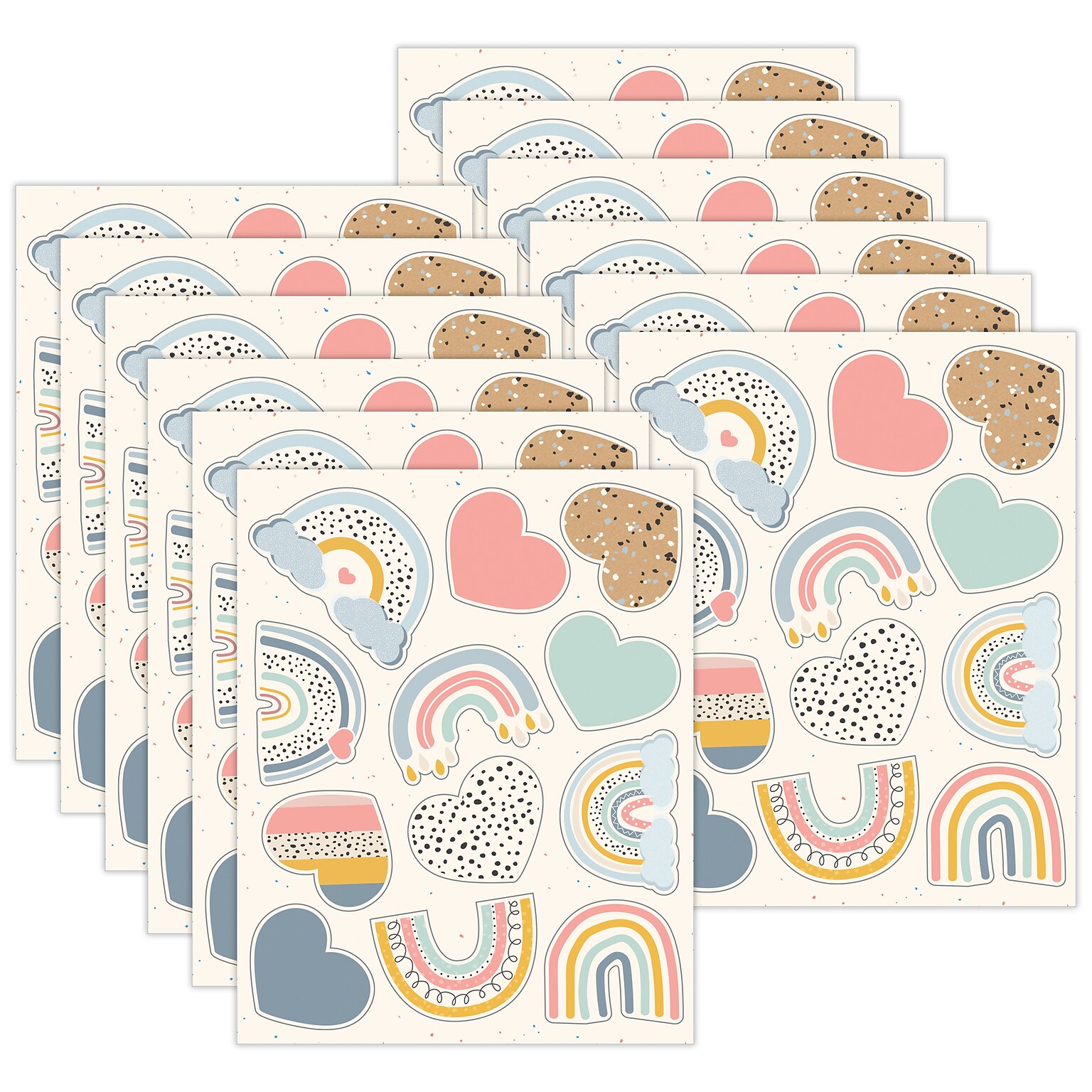 Carson Dellosa Education We Belong Shape Stickers, Multicolored, 72/Pack, 12 Packs/Bundle (CD-168326-12)