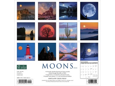 2024 Willow Creek Moons 12" x 12" Monthly Wall Calendar (34514X)