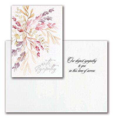 Sympathy Greeting Card Assortment Pack, 7 7/8" x 5 5/8" , 25 Cards with Envelopes
