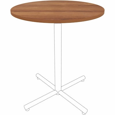 Lorell Essentials Series 36” 1” Thickness Round Table Top, Laminate, Walnut (LLR69960)
