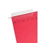 Smead Heavy Duty TUFF Recycled Hanging File Folder, 3-Tab Tab, Letter Size, Red, 18/Box (64043)