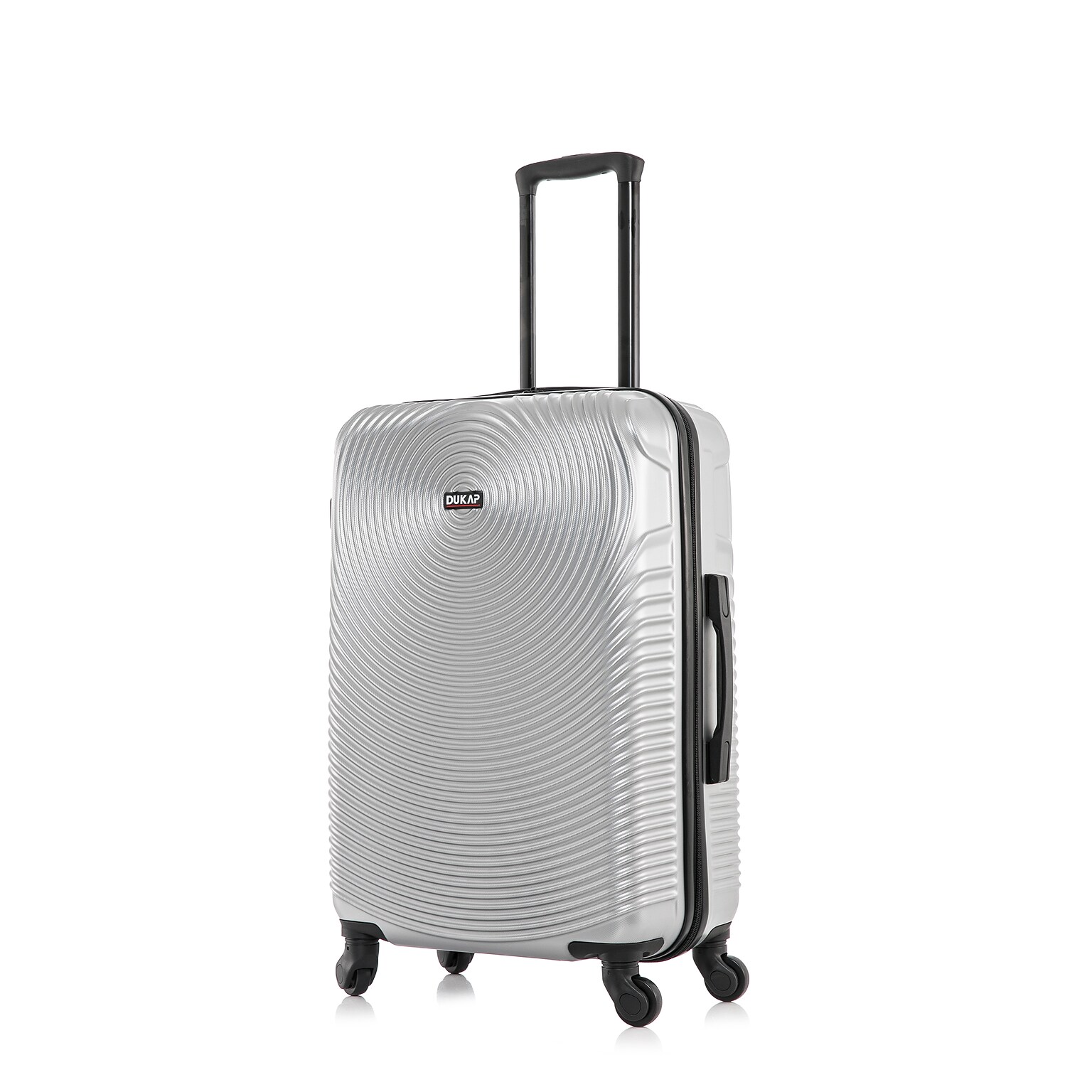 DUKAP Inception 25.98 Hardside Suitcase, 4-Wheeled Spinner, TSA Checkpoint Friendly, Silver (DKINC00M-SIL)