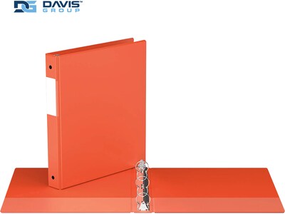 Davis Group Premium Economy 1 3-Ring Non-View Binders, Orange, 6/Pack (2311-19-06)