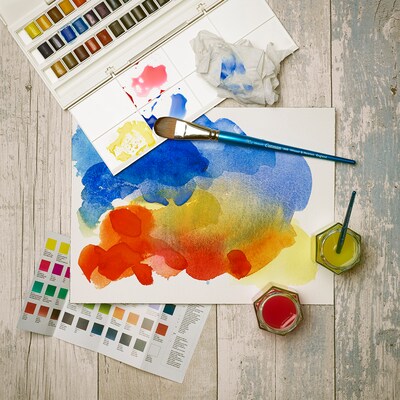 Winsor and Newton Cotman Watercolor Half Pan Paint Palette, Assorted Colors (WNX0390471)