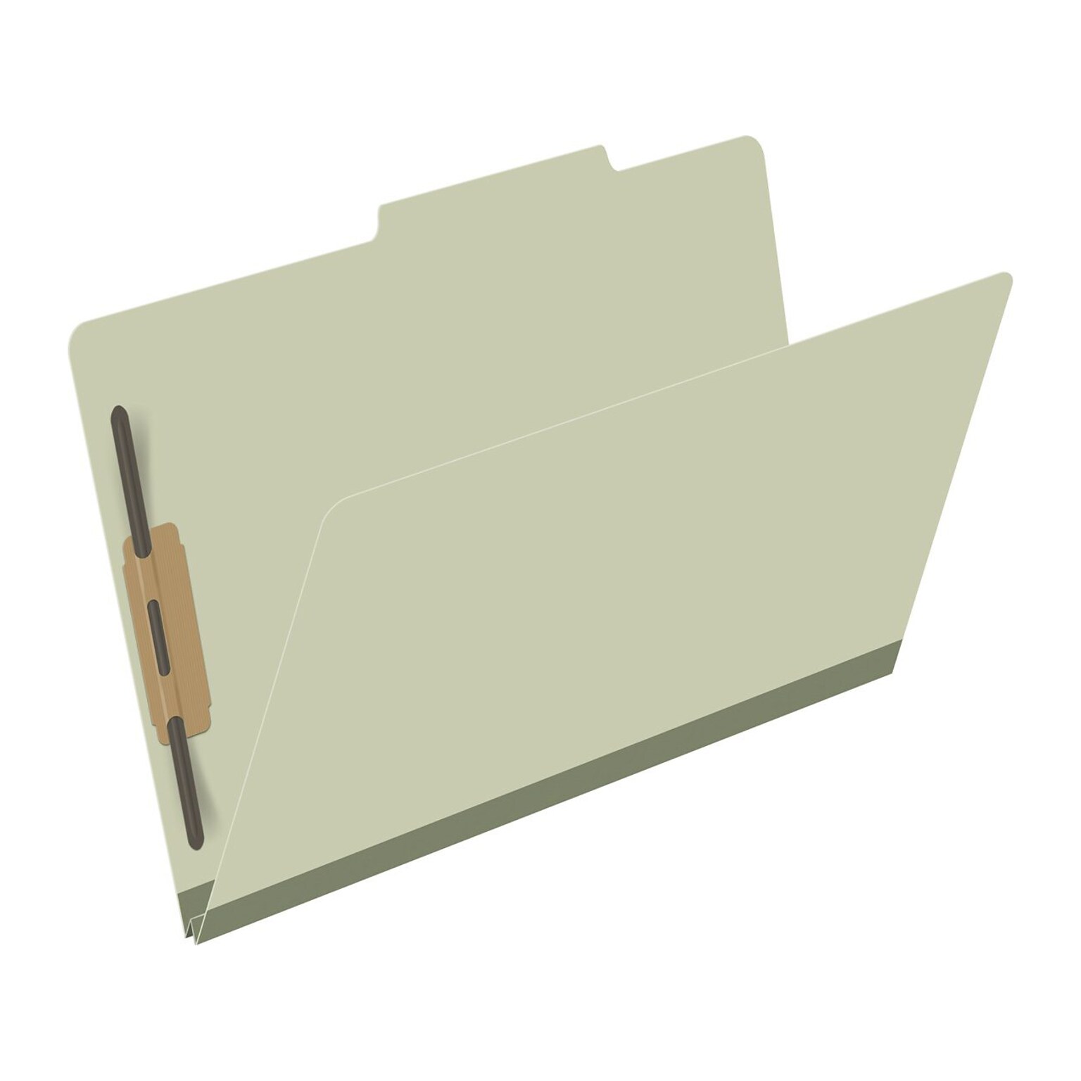 Ecom Folders Recycled Pressboard Classification Folder, 2 Expansion, Legal Size, Green, 25/Box (DV-T52-02-3GRN)