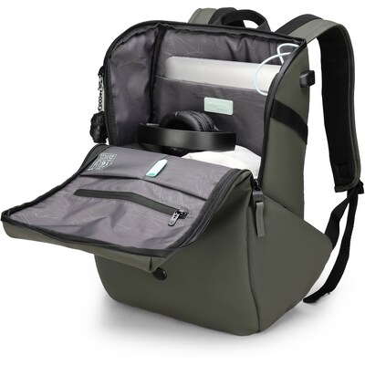 SwissDigital LAMONE Laptop Backpack, Large, Dark Green (SD1685-23)