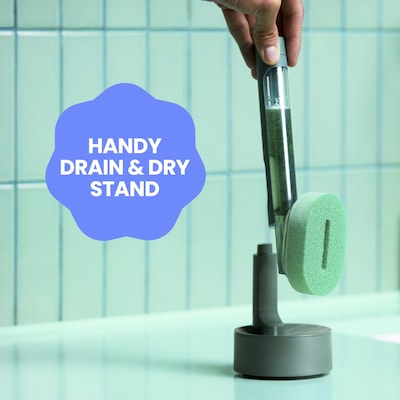 Brite by Scotch-Brite Fillable Dishwand with Drain and Dry Stand, 1/Pack (BRDW-3)
