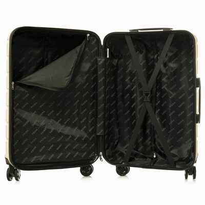 InUSA Trend 2-Piece Hardside Spinner Luggage Set, TSA Checkpoint Friendly, Sand (IUTRE0SM-SAN)