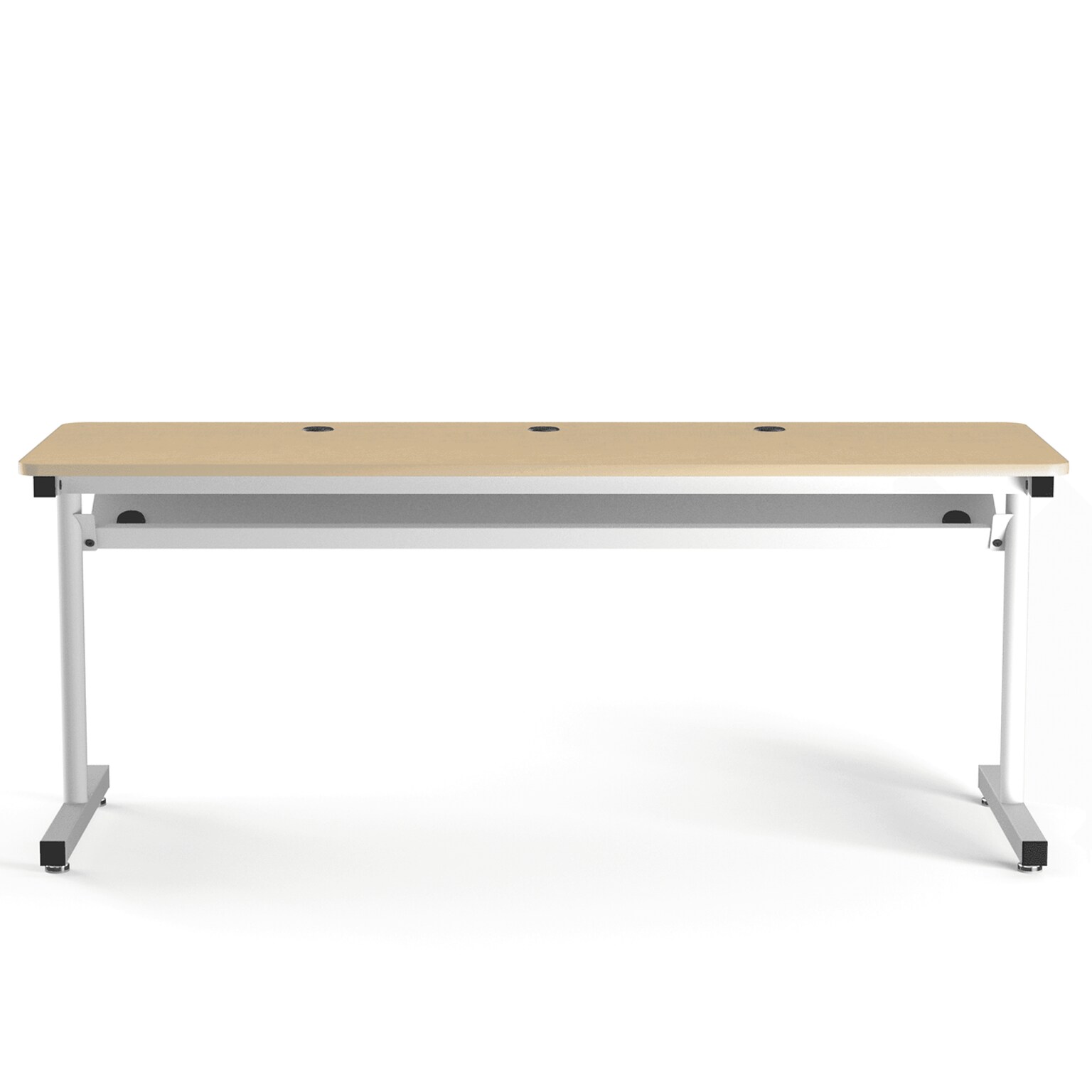 VersaDesk 72W Basic Computer Table, Maple/White (BCT7224-WM)