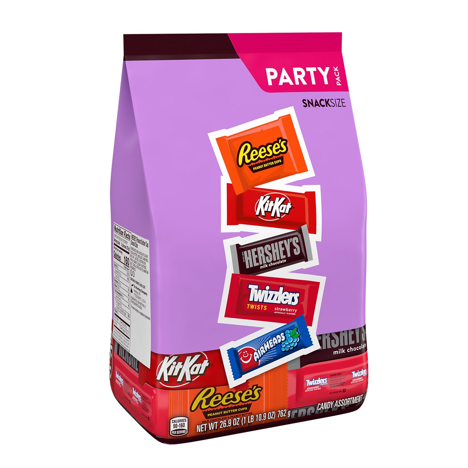 Hersheys Snack Size Assorted Flavored Candy Party Pack, 26.9 oz. (34000946860)