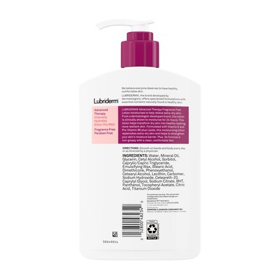 Lubriderm Advanced Therapy Lotion, Fragrance-Free, 16 fl. oz. (764698)