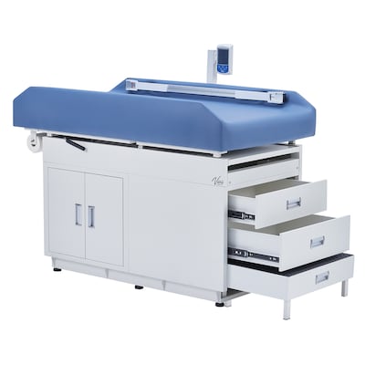 Viva Comfort Grande PU Leather Pediatric Exam Treatment Digital Scale Table, 500 lb. Capacity, Blue (996-09-PSBBLUMK)